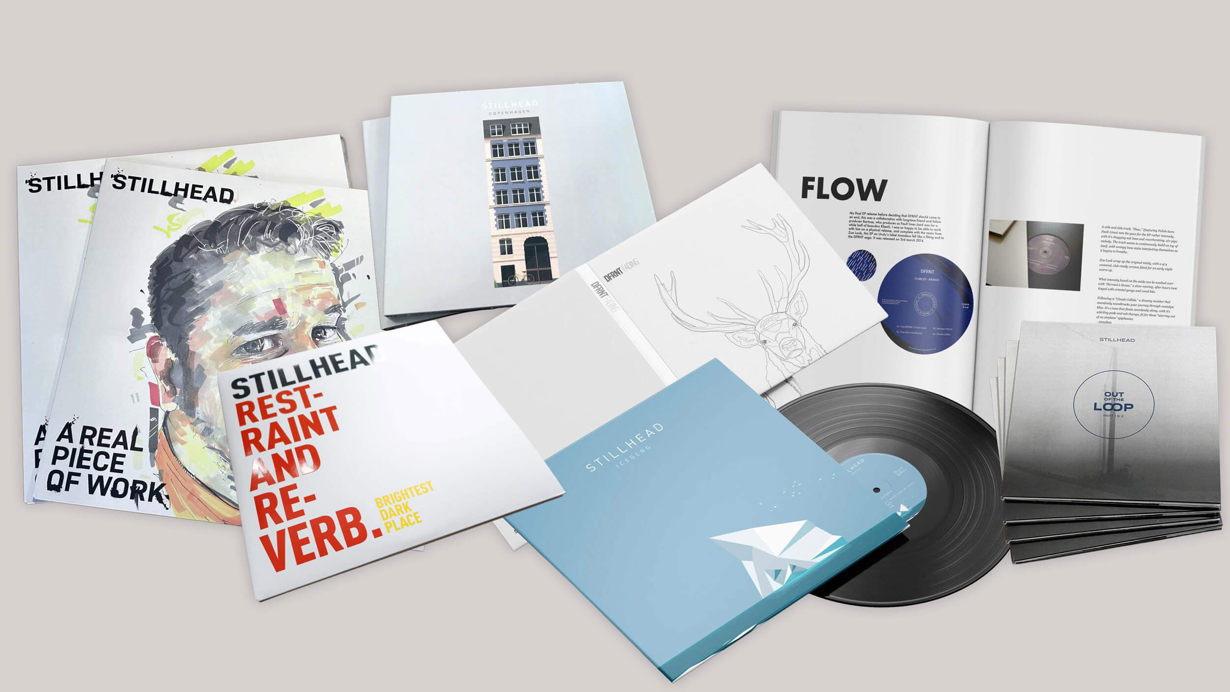 Stillhead and DFRNT CD and record sleeves